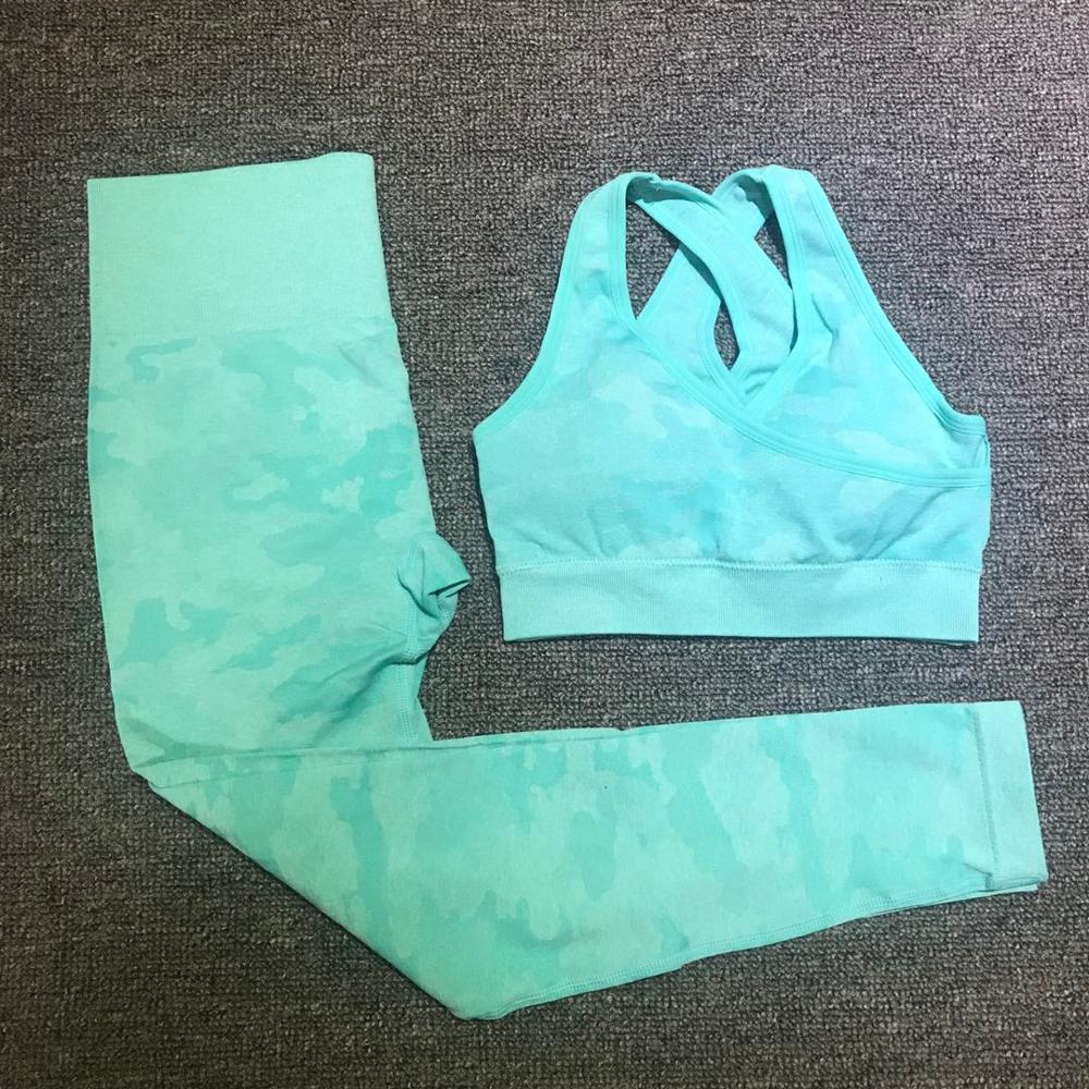 2PCS Camouflage Camo Yoga Set Sports Wear For Women Gym Fitness Clothing Booty Yoga Leggings + Sport Bra GYM Sport Suit Femme - V.I.P Digital Presence