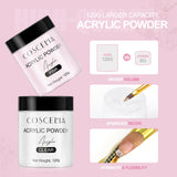 COSCELIA New 120g White Powder Transparent Crystal Powder 150ML Crystal Liquid Nail Shop Nail Tool Set - V.I.P Digital Presence