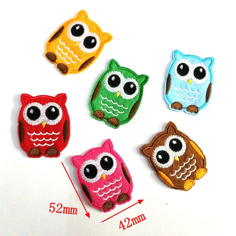 6pcs 4.2*5.3cm Owl Embroidered Iron-On Patches for Clothes Stickers Badge Applique Stripe DIY Accessories - V.I.P Digital Presence