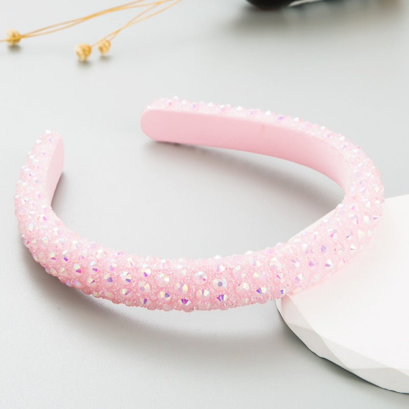 Colorful Rhinestone Full Drill Hoop Trendy Online Red The Same Super Flash Headdress - V.I.P Digital Presence