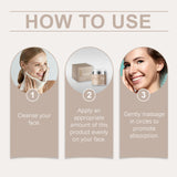 Crema nutritiva facial que hidrata la piel durante mucho tiempo.