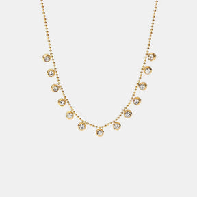 Fashionable and versatile titanium steel necklace white zircon stainless steel necklace for women - V.I.P Digital Presence
