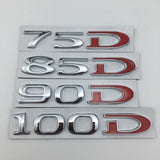 Suitable for Tesla MODEL3 S X Y 75D 85D 90D 100D displacement tail label metal car sticker - V.I.P Digital Presence