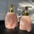 1 PCS Natural Pink Crystal Stone Press Bottle Dispenser 30ml Liquid Dispenser Shower Gel  Wash Light Luxury Bathroom Accessory - V.I.P Digital Presence