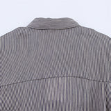 Style Women's Fashion Casual Loose Long Sleeve Striped Shirt - V.I.P Digital Presence