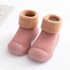 Baby walking shoes in autumn and winter with plush and thickened soft soles, non slip, pure cotton floor socks for both boys and girls to keep warm - V.I.P Digital Presence