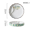 Dumpling plate sushi plate round square plate with soy sauce and vinegar partitioned snack plate ceramic plate for home use - V.I.P Digital Presence