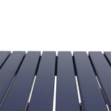 Outdoor Folding Wooden Side Table, Navy Blue, 15"D x 22.75"W x 18.25"H - V.I.P Digital Presence