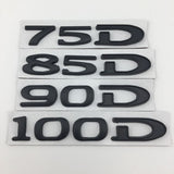 Suitable for Tesla MODEL3 S X Y 75D 85D 90D 100D displacement tail label metal car sticker - V.I.P Digital Presence