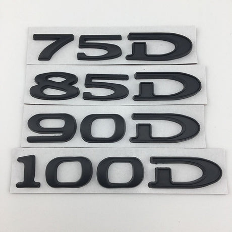 Suitable for Tesla MODEL3 S X Y 75D 85D 90D 100D displacement tail label metal car sticker - V.I.P Digital Presence