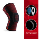 Rodilleras transpirables de silicona con resorte de presión para deportes al aire libre, de verano, para montañismo, correr, baloncesto, ciclismo y de punto.