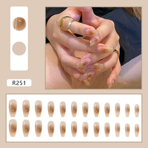 Smudged Fake Nails Nail Piece Removable Manicure Nail Piece Wear Nail Piece Ballet Nails - V.I.P Digital Presence
