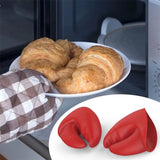 Red lobster pliers insulated gloves kitchen insulation temperature resistance thick silicone to prevent burns hand clip - V.I.P Digital Presence
