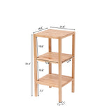 3-Tier Birch Bathroom Shelf, Narrow Shelving Unit, Multifunctional Storage Rack, Corner Rack, for Kitchen, Living Room - V.I.P Digital Presence