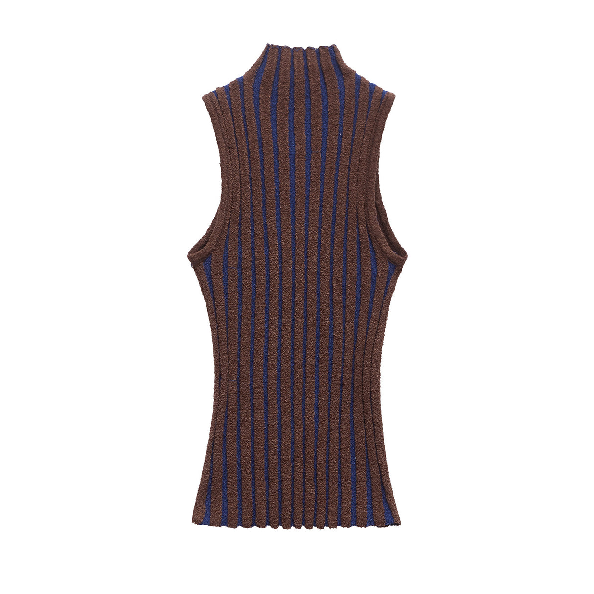 Half high neck sleeveless slim knit sweater for women - V.I.P Digital Presence