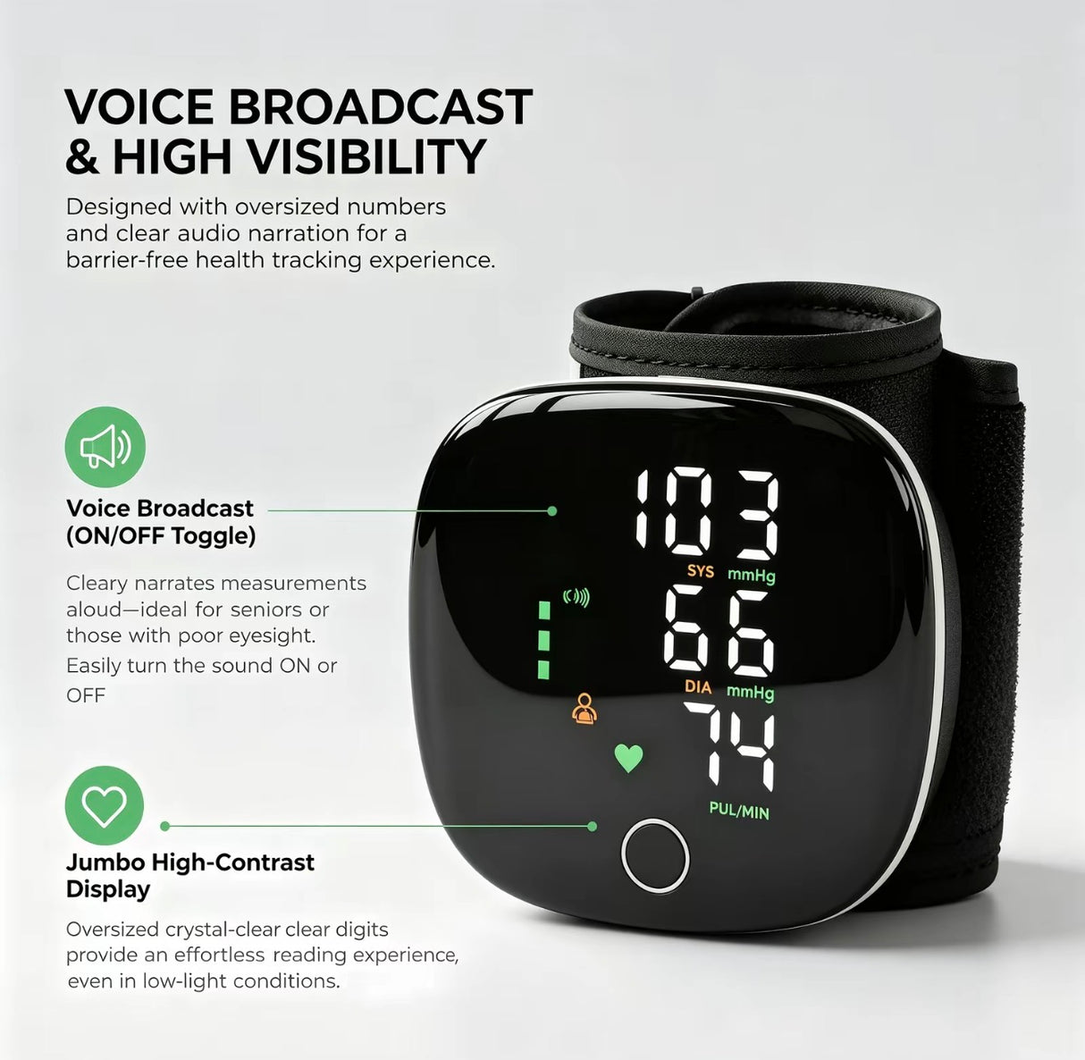 VoiceCheck Wrist BP Monitor