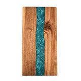 Acacia Wood Resin Splicing Large Charcuterie Board Epoxy Resin Ocean Wave Pattern Cutting Board for Kitchen - V.I.P Digital Presence