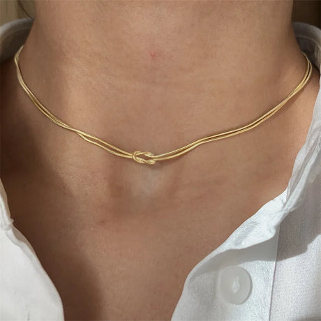 Titanium Steel Knotted Necklace - V.I.P Digital Presence