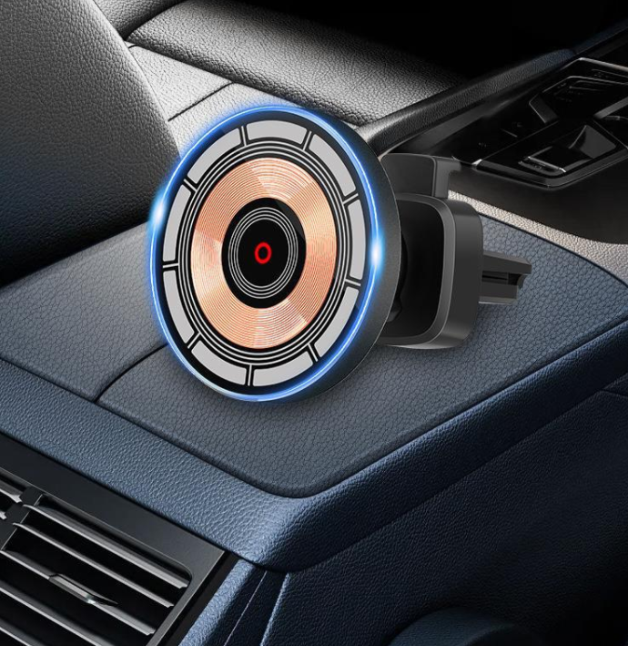 15W Magnetic Fast Car Charger Wireless Phone Stand Magnetic Mount Holder Qi Car Wireless Charger - V.I.P Digital Presence
