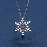 100 Languages I Love You Projection Snowflake Pendant Necklace Valentine's Day Girlfriend Gift - V.I.P Digital Presence