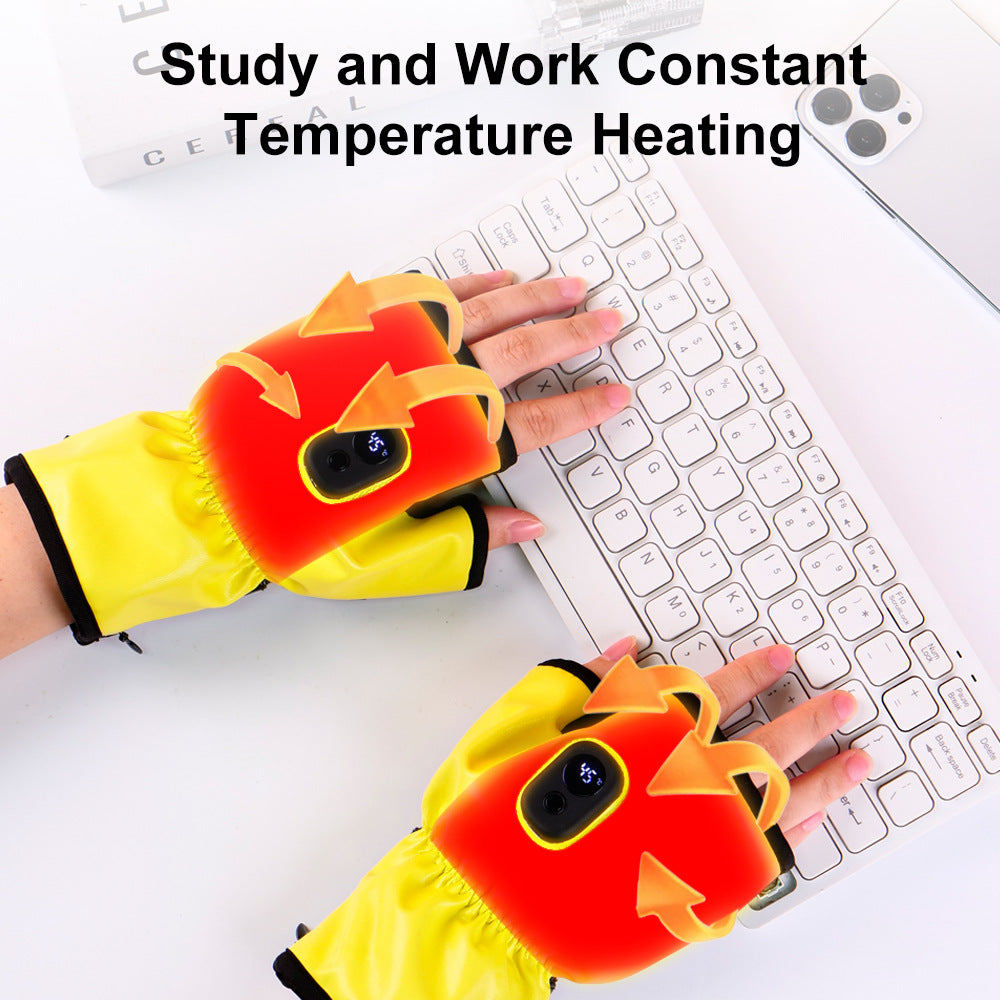 Autumn and winter electric heating gloves intelligent constant temperature charging heating gloves outdoor skiing camping - V.I.P Digital Presence