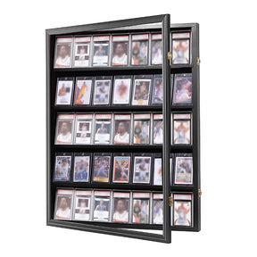 Large Sports Card Display Cases. Wooden, UV - protected acrylic fronts. For football, basketball, hockey cards. - V.I.P Digital Presence