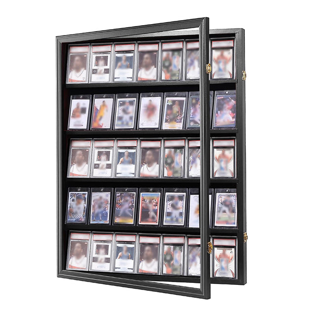 Large Sports Card Display Cases. Wooden, UV - protected acrylic fronts. For football, basketball, hockey cards. - V.I.P Digital Presence