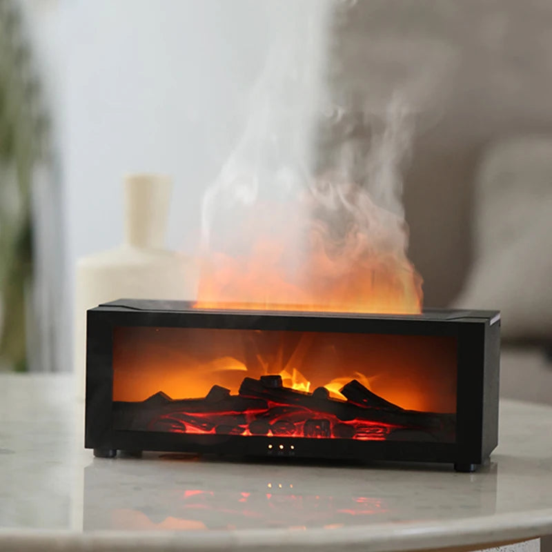 Flame atmosphere humidifier simulation fireplace mute automatic large spray household gifts must be placed - V.I.P Digital Presence