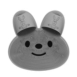 Silicone rabbit rub foot artifact bathroom anti-slip mat rub back massage pad rub bath wash feet to dead skin shower mat - V.I.P Digital Presence