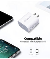 Cargador rápido PD de 20 W para viajes, cargador de teléfono móvil PD de 20 W, cabezal de carga rápida