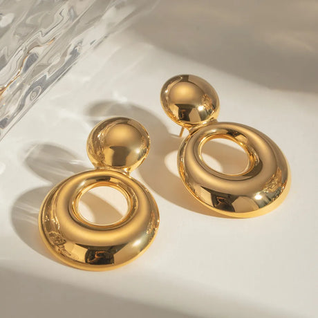 18K Gold-Plated Cutout Earrings - V.I.P Digital Presence