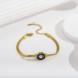 Zircon 18K Bracelet Necklace Zircon Geometry Fashion Simple Titanium Steel Bracelet - V.I.P Digital Presence
