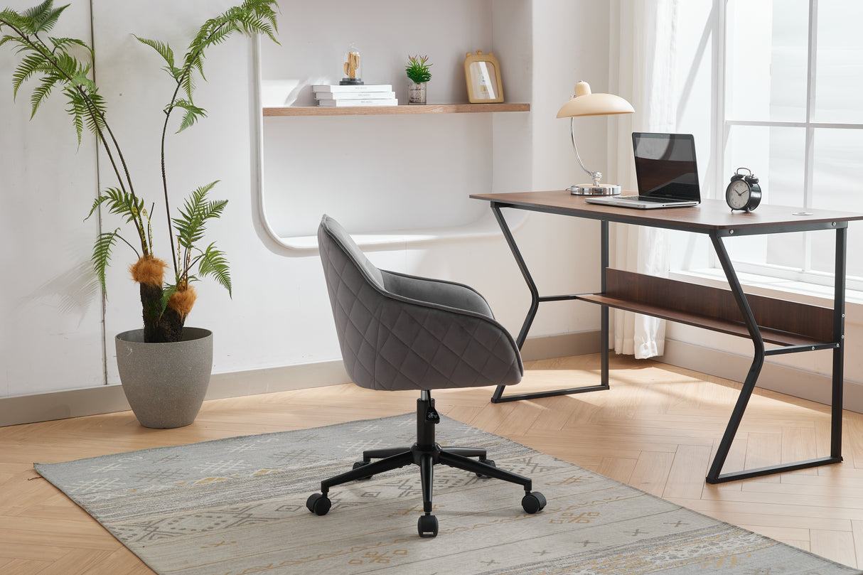 Velvet Office Desk Chair, Modern Home Desk Chair with Wheels , Vanity Chairs for Living Room, Bedroom,Study Room - V.I.P Digital Presence