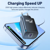 Cargador de teléfono móvil de carga rápida PD de 20 W, cabezal de viaje de carga rápida PD de 20 W