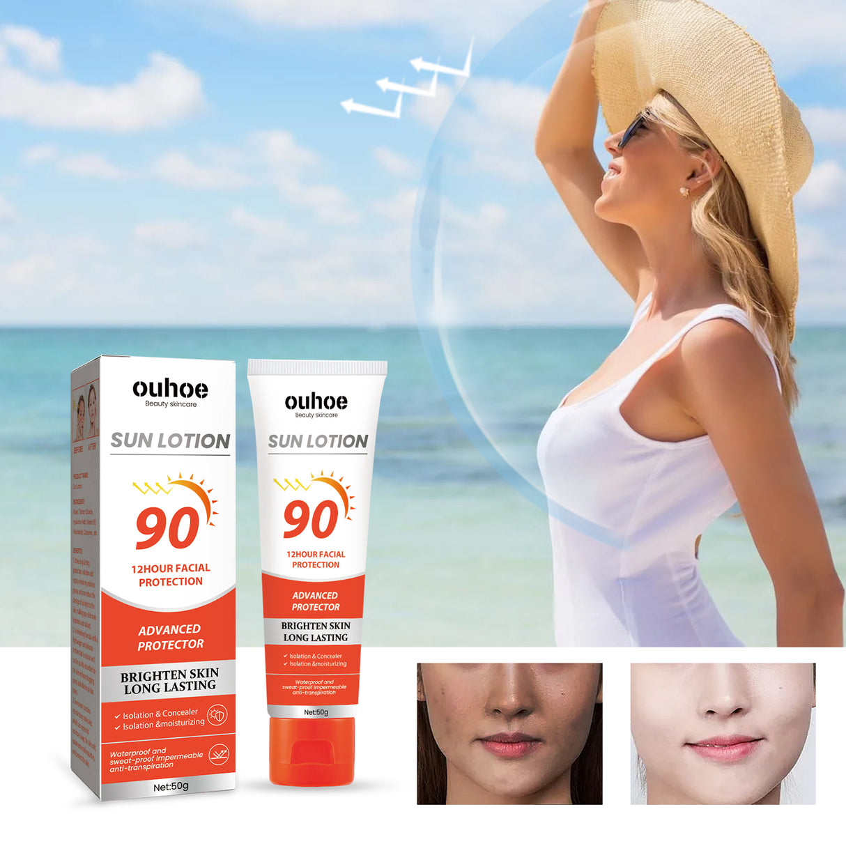 Protective Cream, Summer Outdoor UV Protection Refreshing Moisturizing Protective Cream - V.I.P Digital Presence