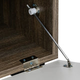 20 minutes quick assembly brown simple modern TV stand cabinet Brown + whiteTV bracket