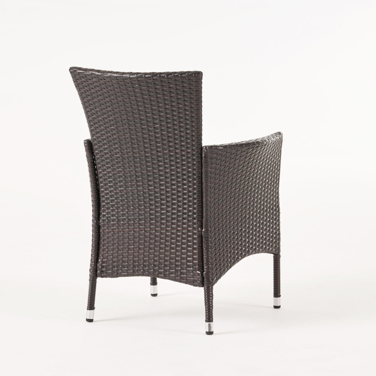 Clementine Outdoor Multibrown PE Wicker Dining Chairs (Set of 2) - V.I.P Digital Presence