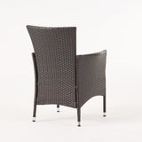 Clementine Outdoor Multibrown PE Wicker Dining Chairs (Set of 2) - V.I.P Digital Presence