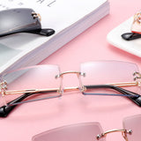 Trendy Men Women Summer Rimless Sunglasses Fashion Small Rectangle Sun Glasses Traveling Style UV400 Shades Eyewear - V.I.P Digital Presence