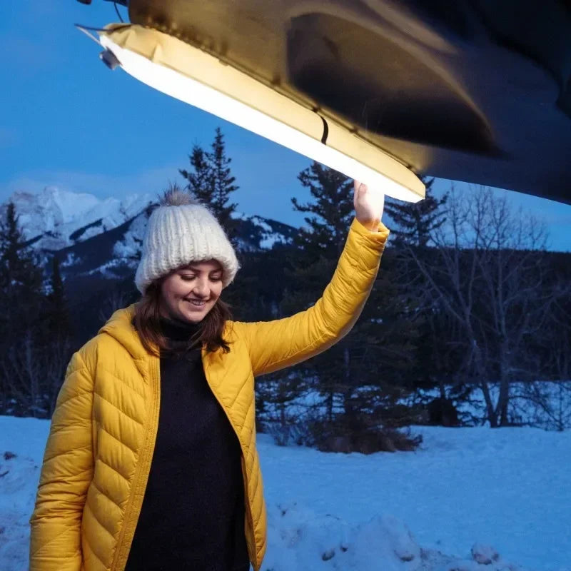 Outdoor folding inflatable camping light solar inflatable light waterproof magnetic suction column portable lantern - V.I.P Digital Presence