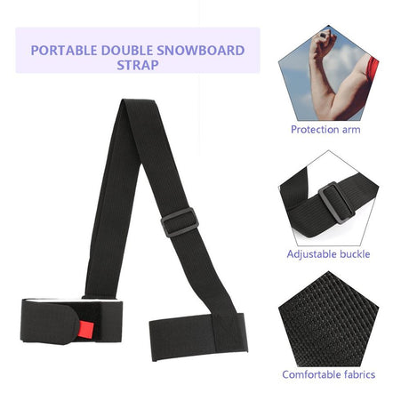 Adjustable Nylon Skiing Bags Pole Shoulder Hand Carrier Lash Handle Straps Porter Skiing Hook Loop Protecting For Ski Snowboard - V.I.P Digital Presence