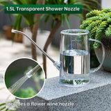 New 1.5L garden watering can, large-capacity detachable watering device, stainless steel long-spout home garden supplies - V.I.P Digital Presence