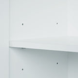 Bathroom storage cabinet, 4-door independent cabinet, adjustable shelf, open multi-layer shelf, white - V.I.P Digital Presence