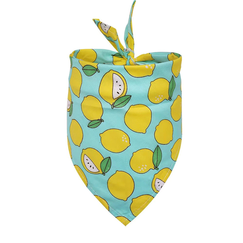 Pet Accessories Summer Pet Drool Towel Fruit Style Pet Scarf Pure Cotton Dog Triangle Scarf - V.I.P Digital Presence