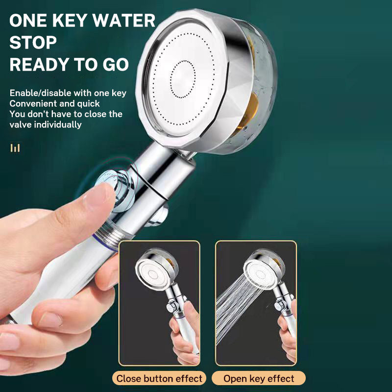 Xiao Man Waist Supercharged Sprinkler Head Dual Turbo Pressurized Propeller Fan Shower Head Shower Head - V.I.P Digital Presence