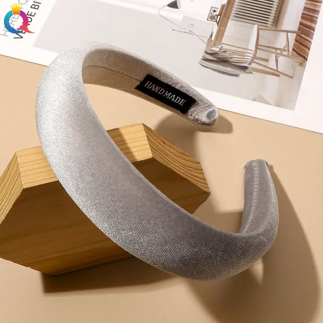 New Bright Velvet Wide Edge Sponge Head Hoop - V.I.P Digital Presence