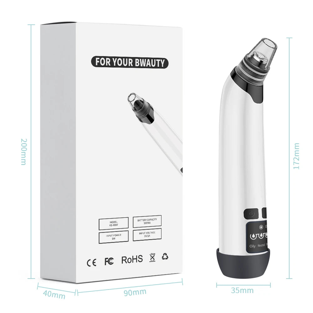 Hot Compress Blackhead Remover Vacuum Suction Acne Pore Cleaner Electric Nose Face Deep Cleansing Skin Care Device Birthday Gift - V.I.P Digital Presence