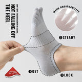 1 pair Pure Cotton Five Finger Short Socks Men Sweat Absorbent Antibacterial Breathable Mesh Boat Socks Running Sports Toe Sock - V.I.P Digital Presence