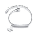 Stainless steel personalized engraved three color curved bracelet simple and personalized women's bracelet - V.I.P Digital Presence
