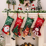 Christmas decorations, colorful prints, Christmas socks, Santa Claus gift socks, snowman gift bags, red and green leg hanging Christmas socks - V.I.P Digital Presence